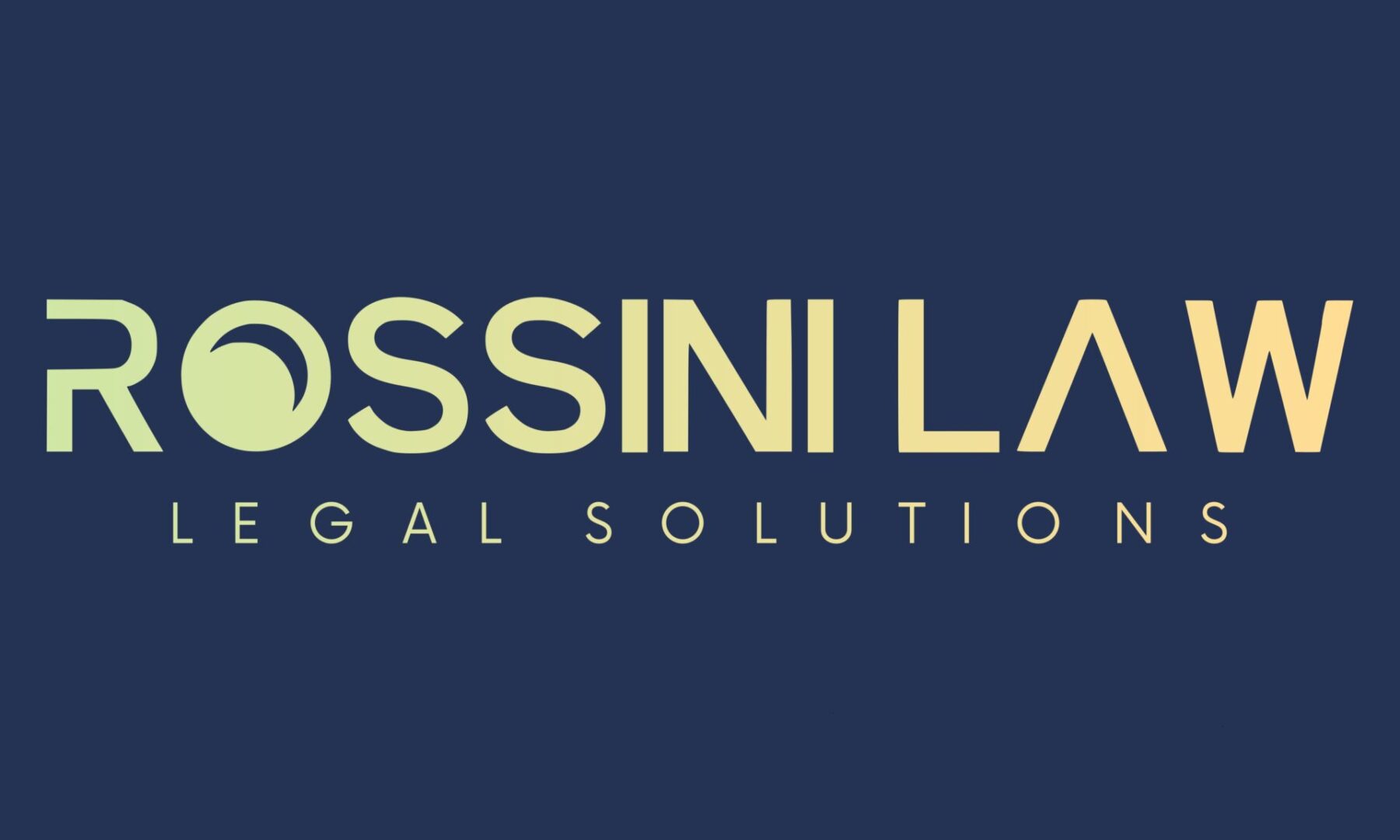 Rossini Law Legal Solutions logo design.